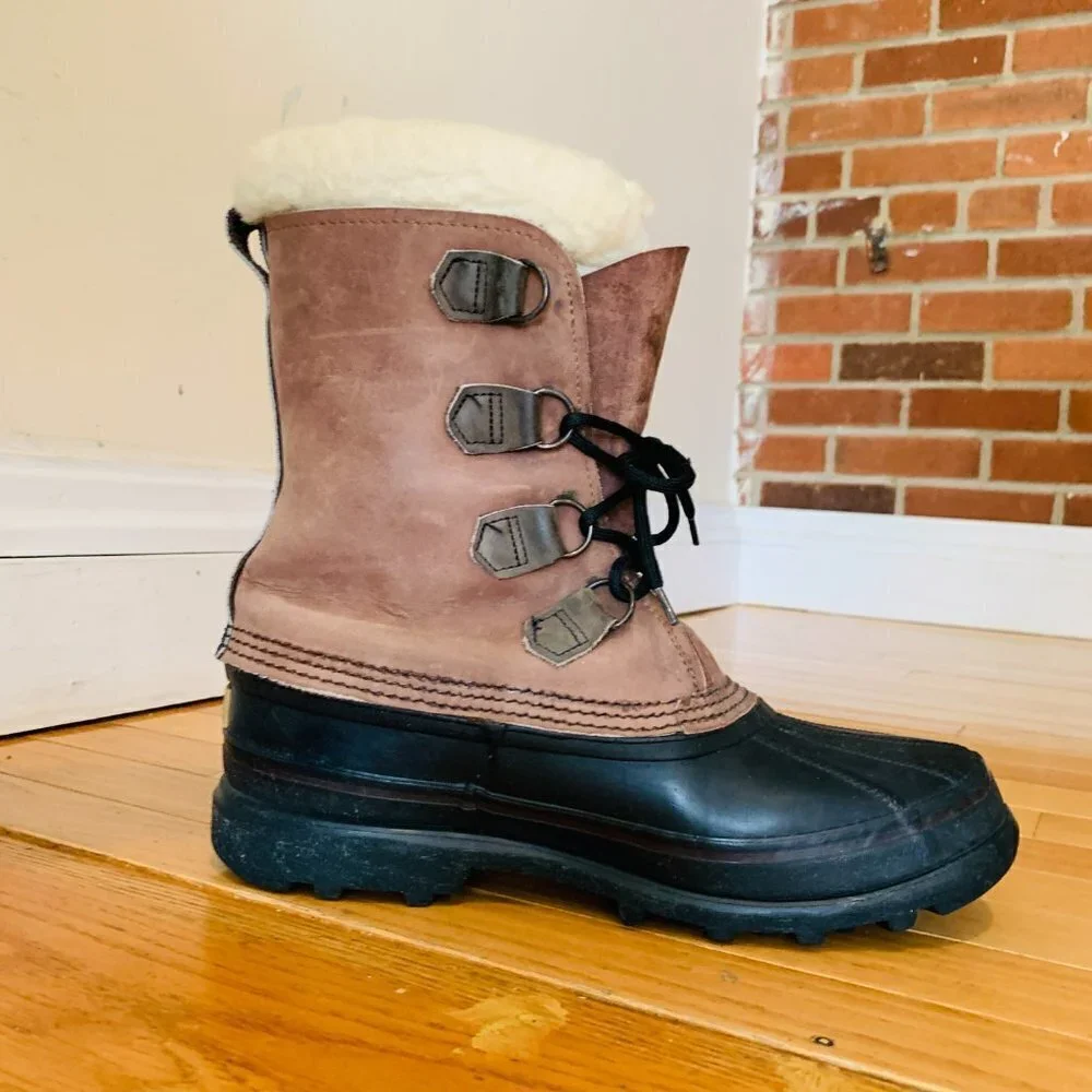 Sorel Big Horn Vintage Kaufman Canada VNC Men's Size 9 Lined Hard Weather Boots